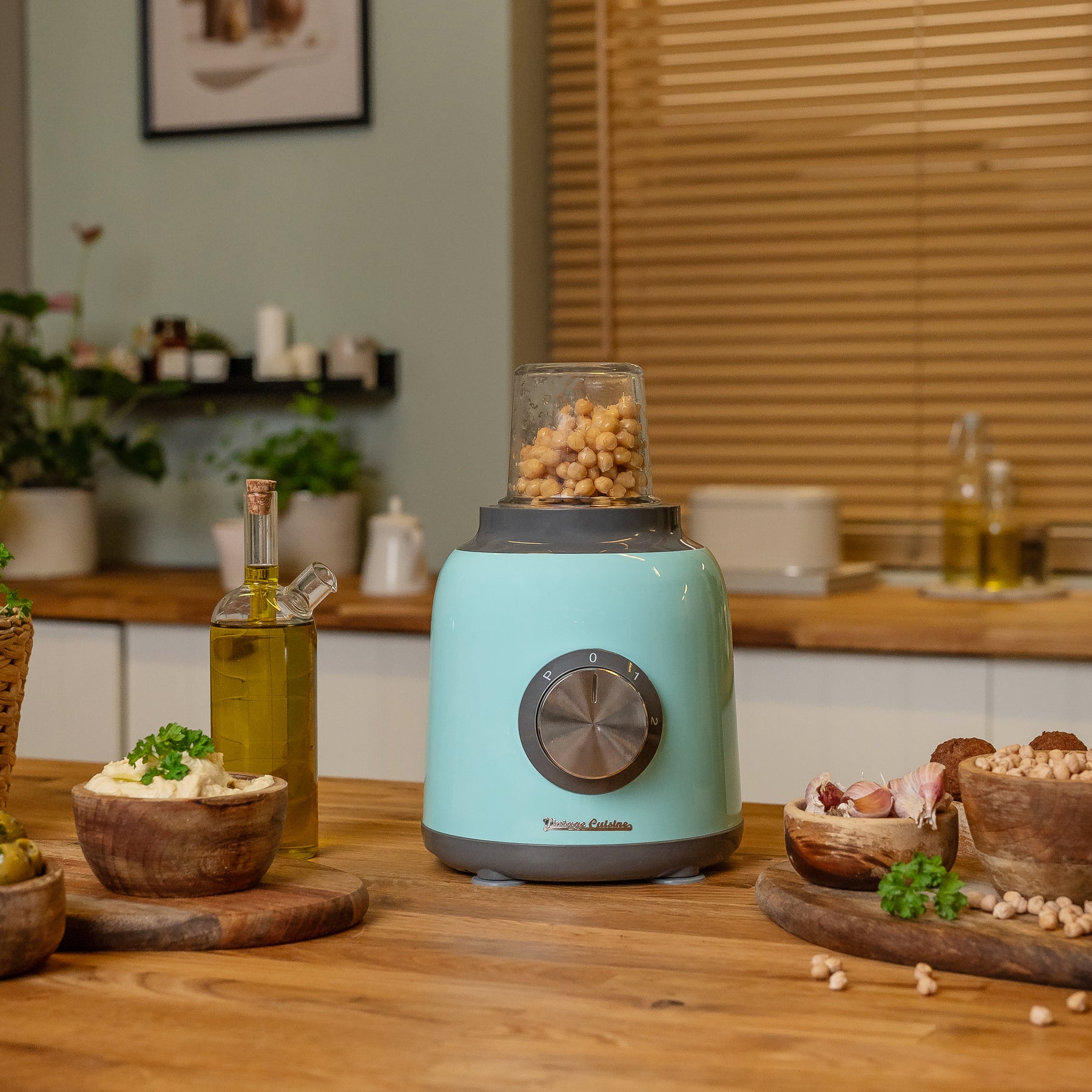 Blender retro avec mini-hachoir Vintage Cuisine