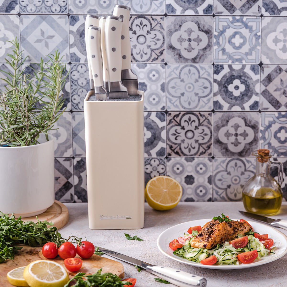 Set de 7 couteaux de cuisine avec support