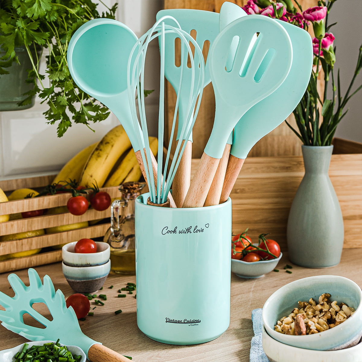 Set d'ustensiles de cuisine rétro