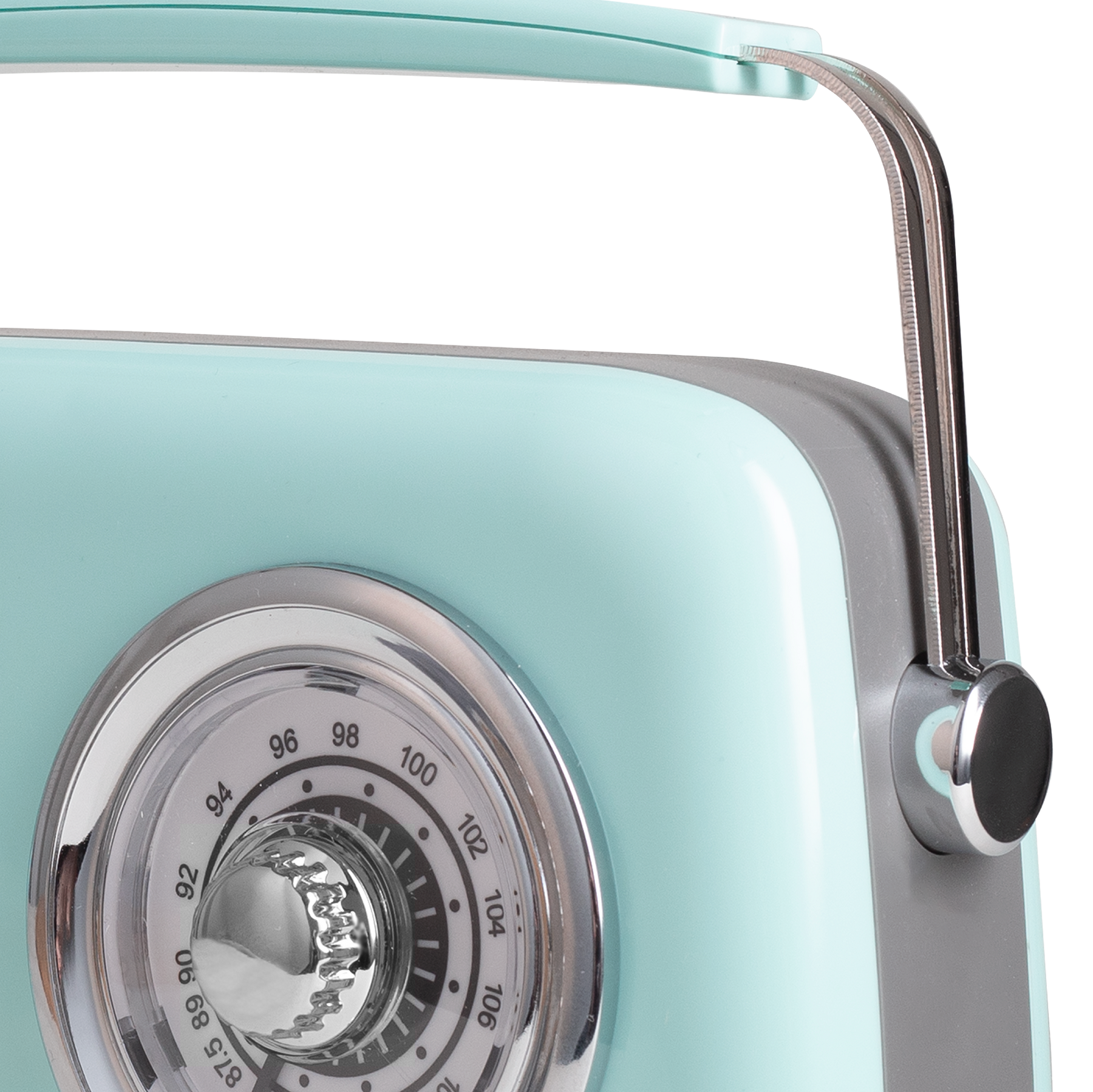 Radio chromée rétro Vintage Cuisine avec haut-parleur Bluetooth 2.0