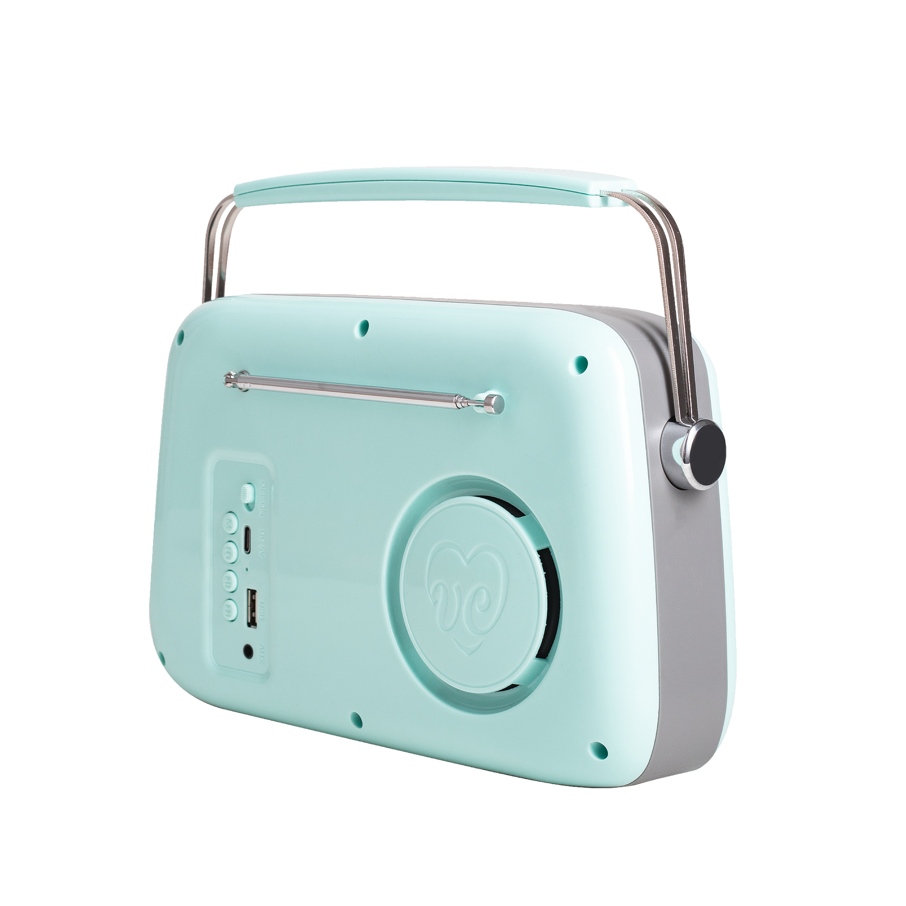 Radio chromée rétro Vintage Cuisine avec haut-parleur Bluetooth 2.0
