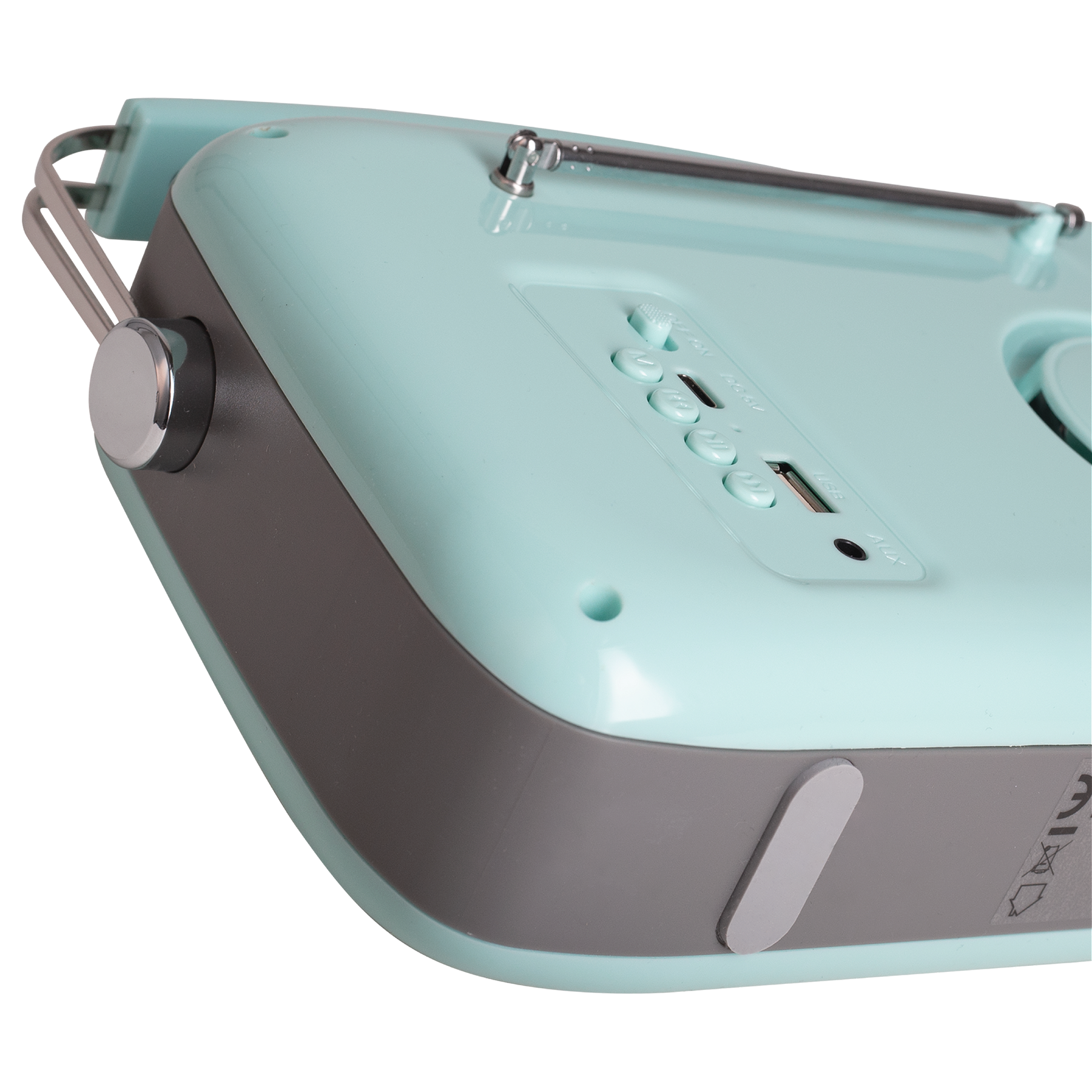 Radio chromée rétro Vintage Cuisine avec haut-parleur Bluetooth 2.0