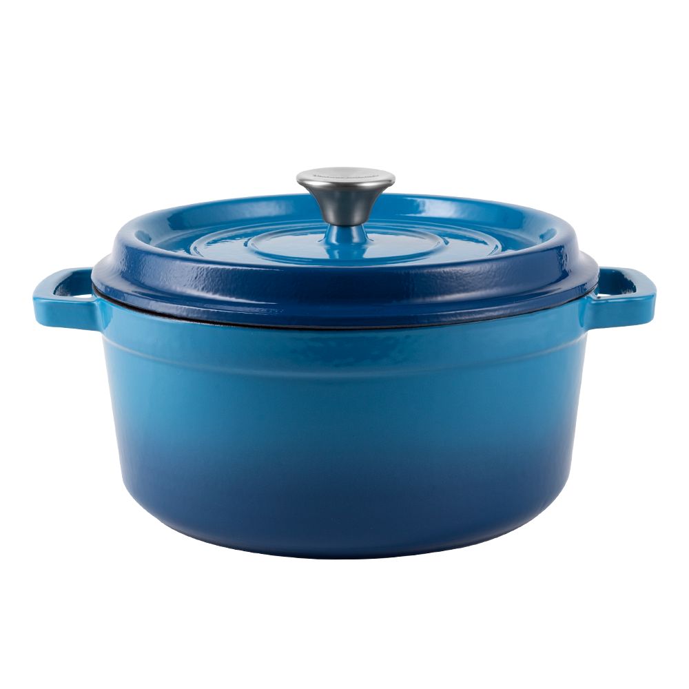 Marmites en fonte émaillée rétro avec couvercle - ombre 2,2 l Vintage Cuisine