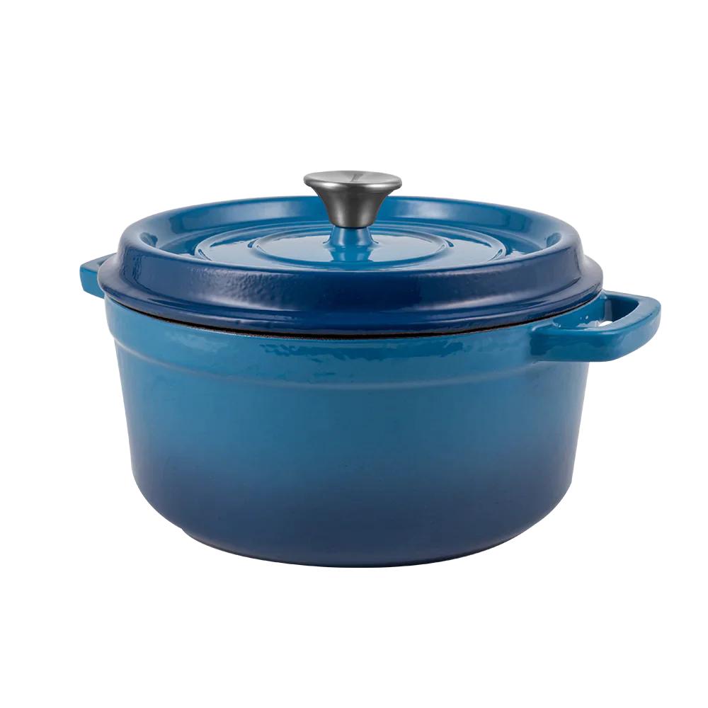 Marmites en fonte émaillée rétro avec couvercle - ombre 4,3l Vintage Cuisine