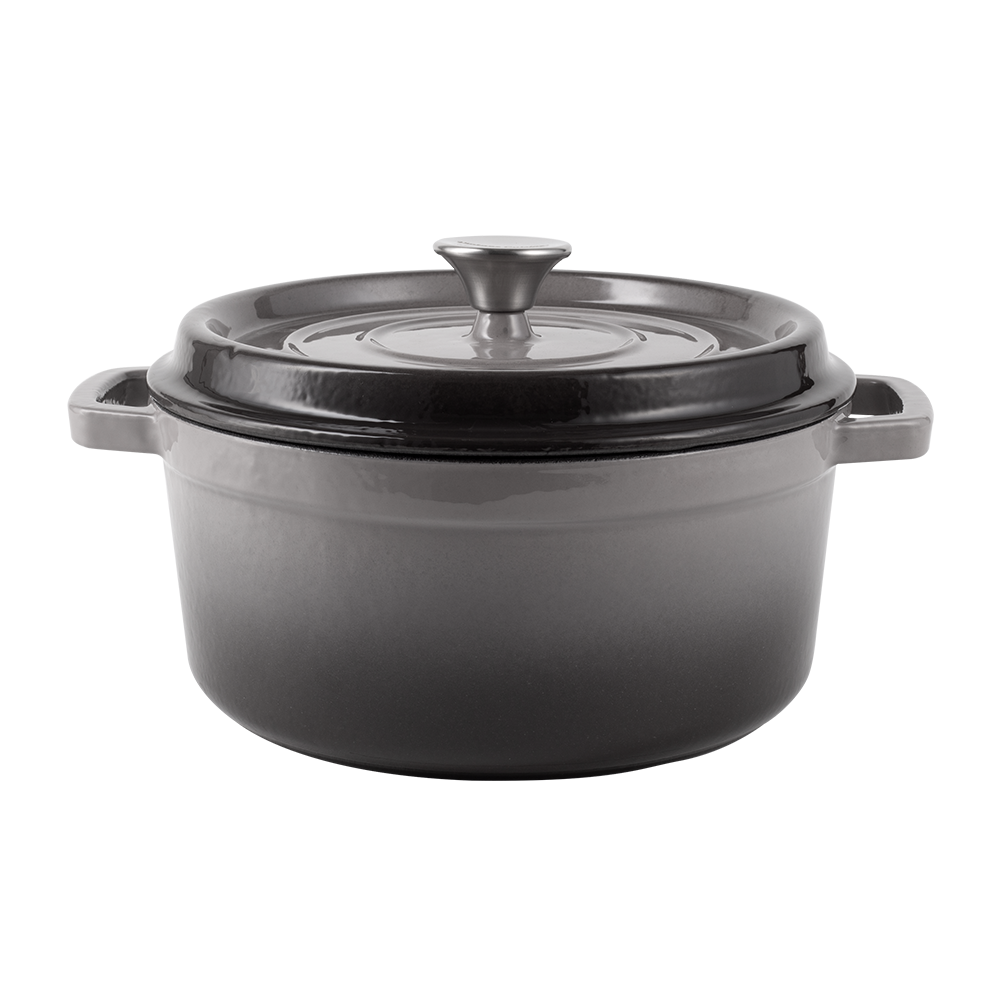 Marmites en fonte émaillée rétro avec couvercle - ombre 2,2 l Vintage Cuisine