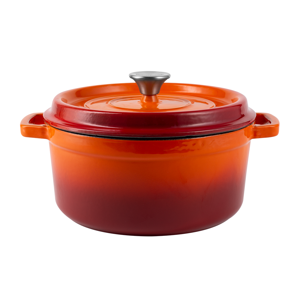 Marmites en fonte émaillée rétro avec couvercle - ombre 2,2 l Vintage Cuisine