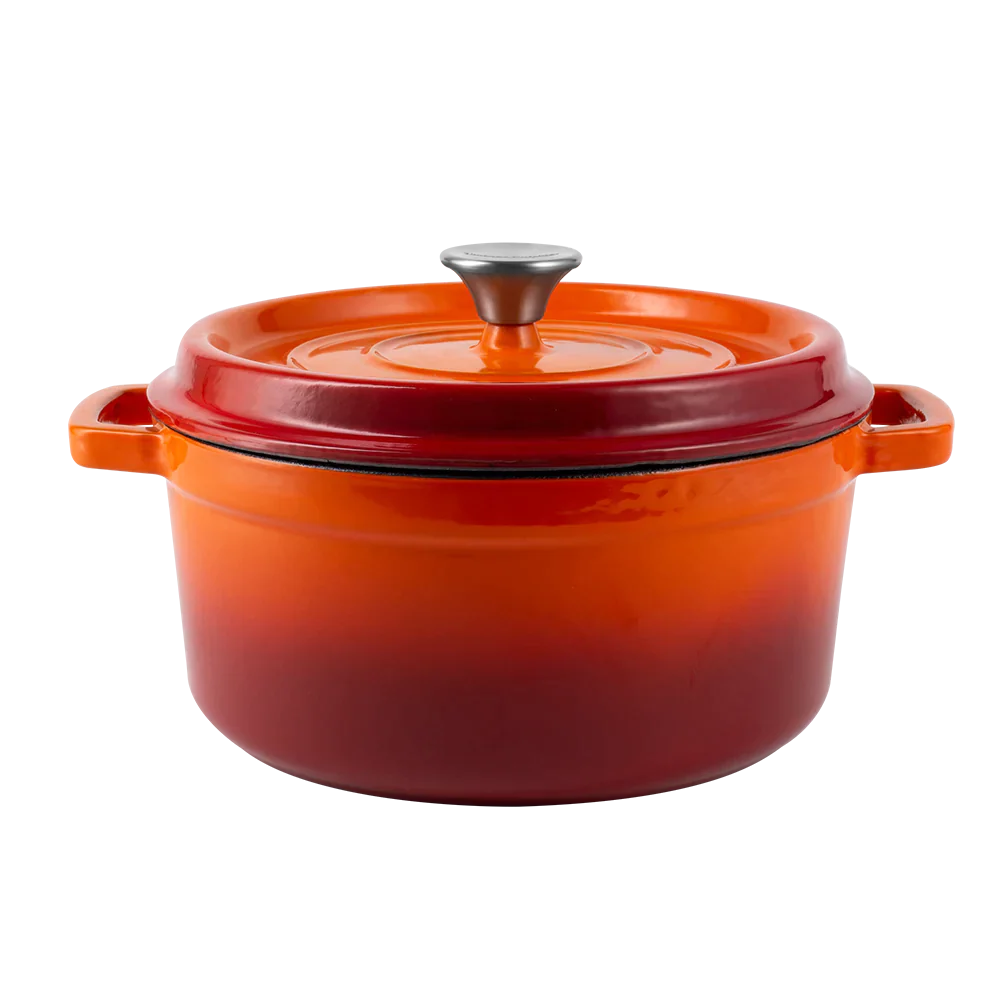 Marmites en fonte émaillée rétro avec couvercle - ombre 4,3l Vintage Cuisine