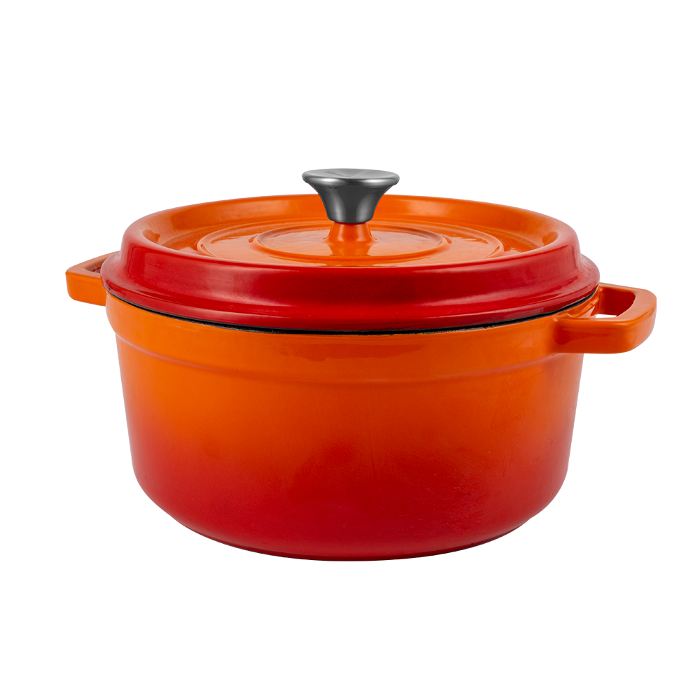 Marmites en fonte émaillée rétro avec couvercle - ombre 2,2 l Vintage Cuisine