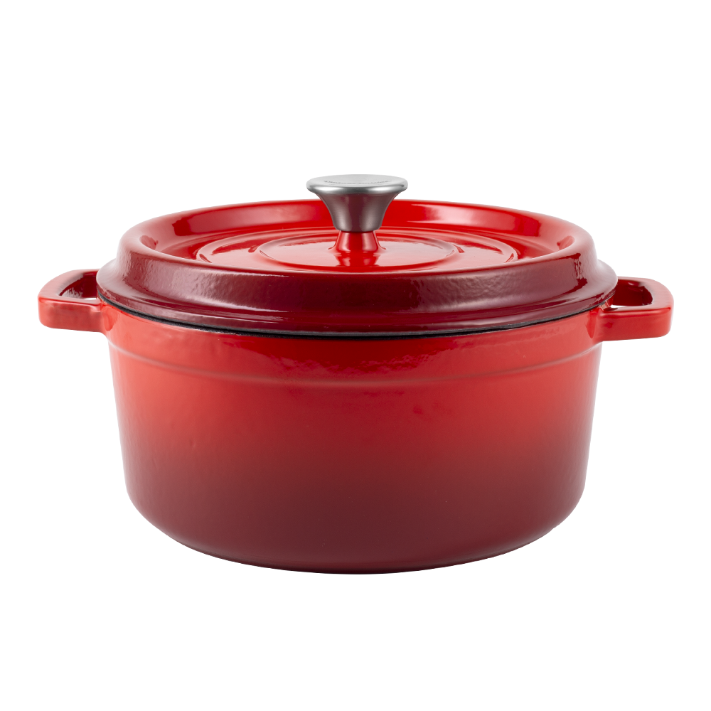 Marmites en fonte émaillée rétro avec couvercle - ombre 2,2 l Vintage Cuisine
