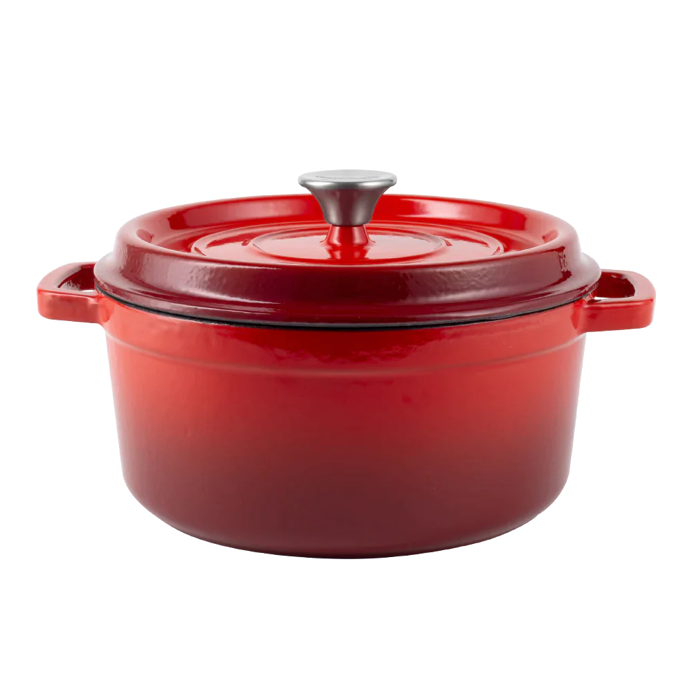 Cocottes marmites JAPY métal émail rouge