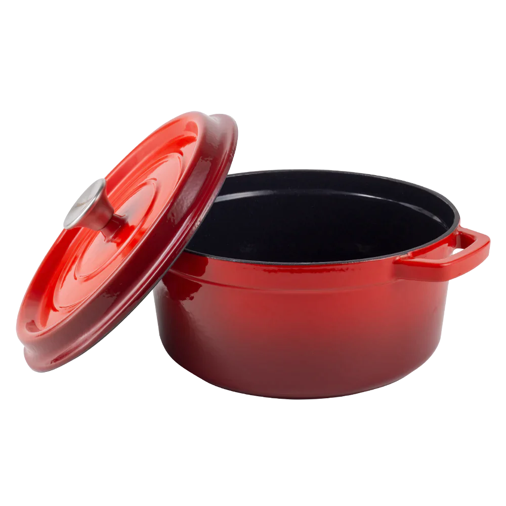 Marmites en fonte émaillée rétro avec couvercle - ombre 4,3l Vintage Cuisine