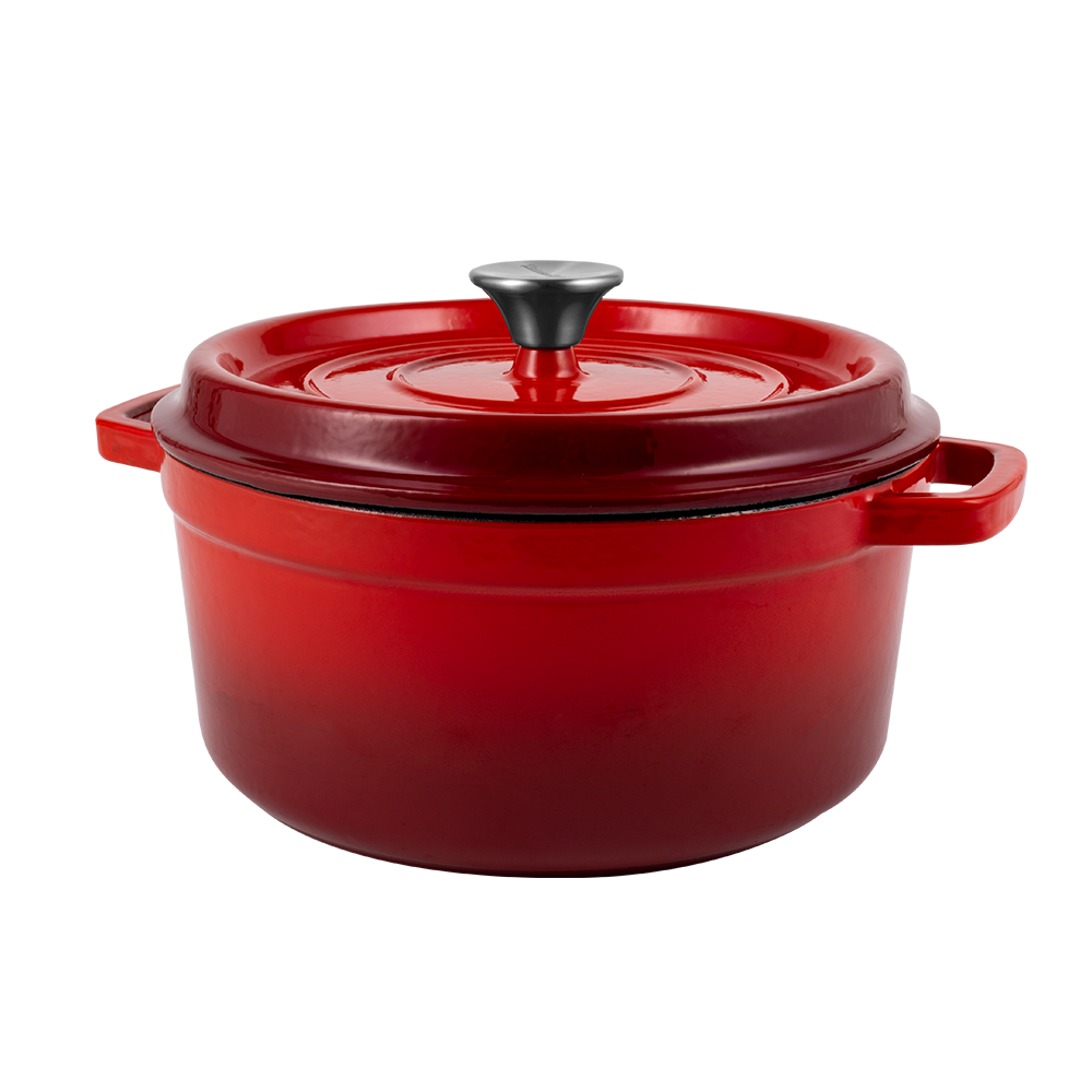 Marmites en fonte émaillée rétro avec couvercle - ombre 2,2 l Vintage Cuisine