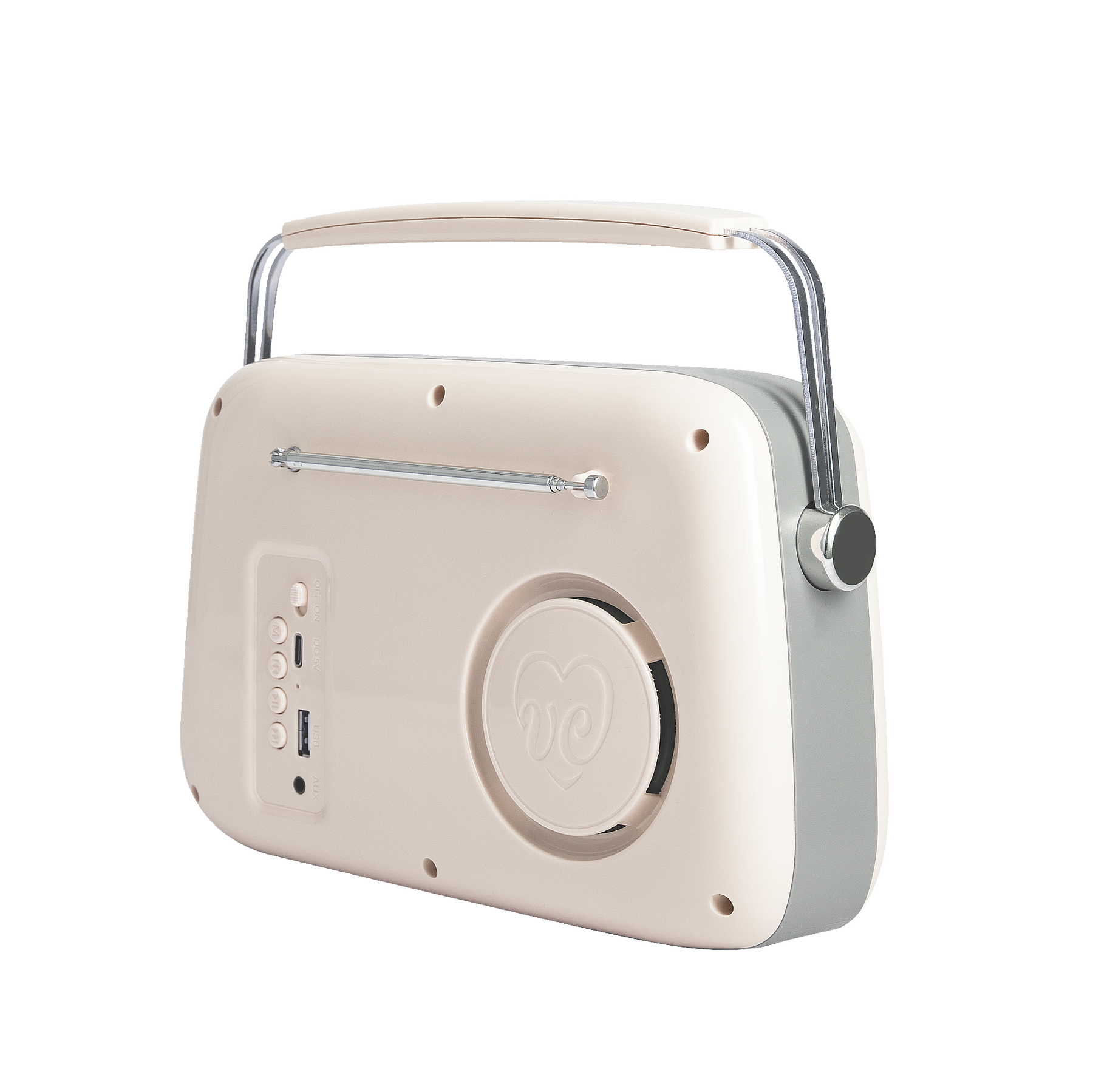 Radio chromée rétro Vintage Cuisine avec haut-parleur Bluetooth 2.0