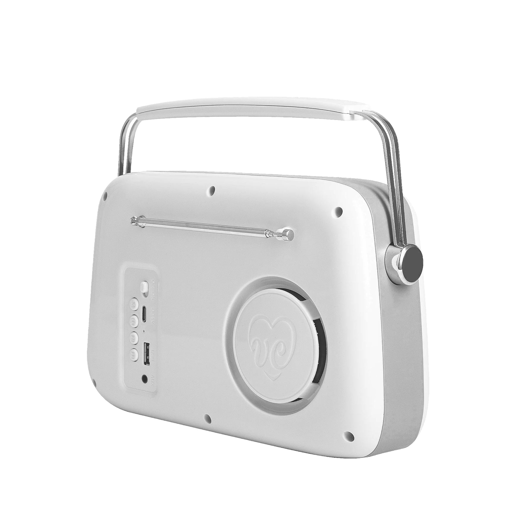Radio chromée rétro Vintage Cuisine avec haut-parleur Bluetooth 2.0