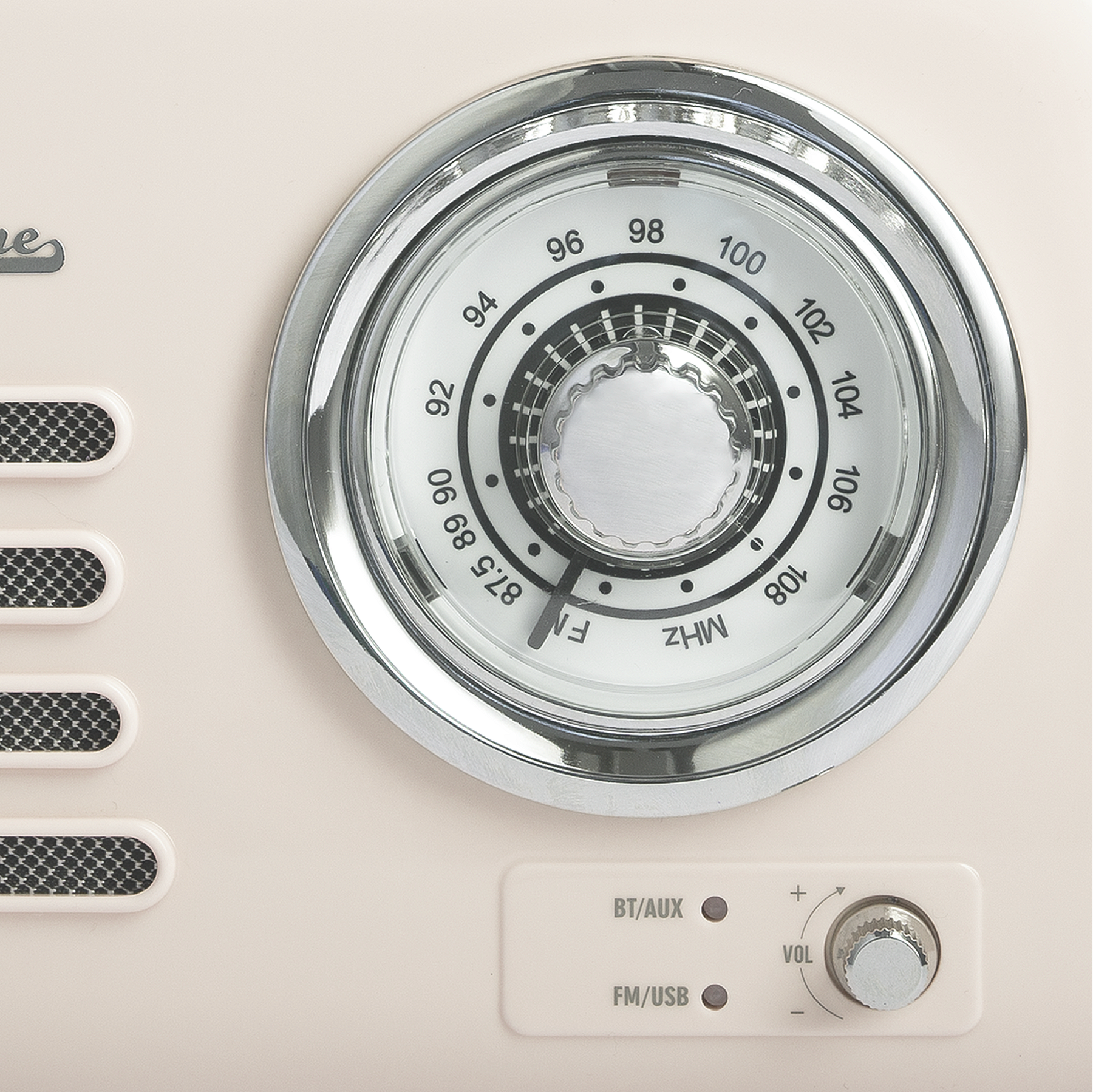 Radio chromée rétro Vintage Cuisine avec haut-parleur Bluetooth 2.0