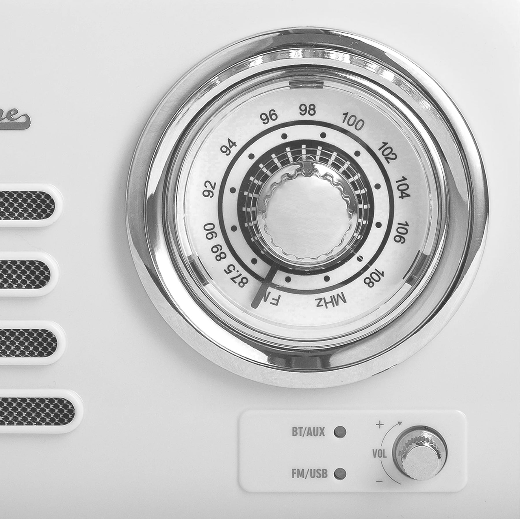 Radio chromée rétro Vintage Cuisine avec haut-parleur Bluetooth 2.0