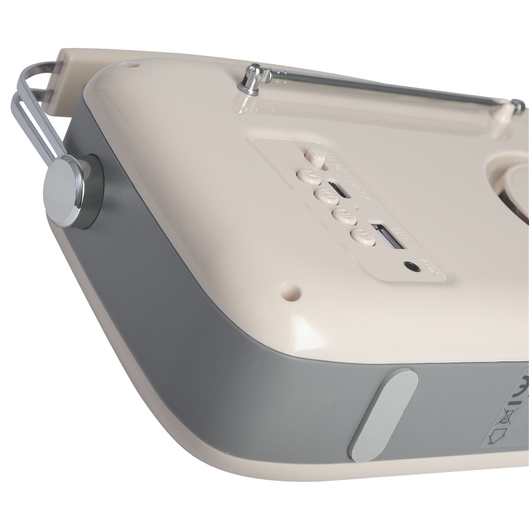 Radio chromée rétro Vintage Cuisine avec haut-parleur Bluetooth 2.0
