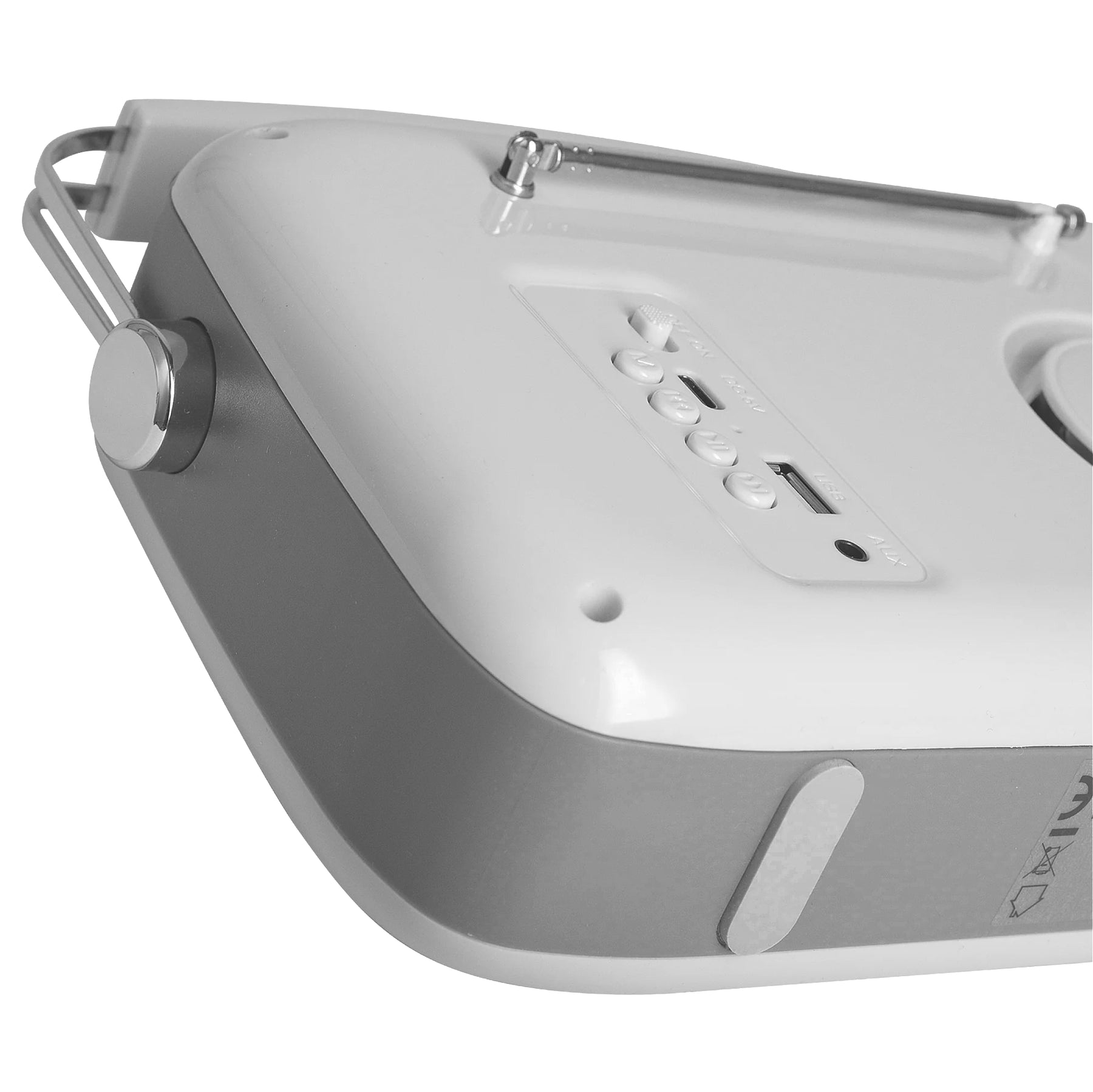 Radio chromée rétro Vintage Cuisine avec haut-parleur Bluetooth 2.0