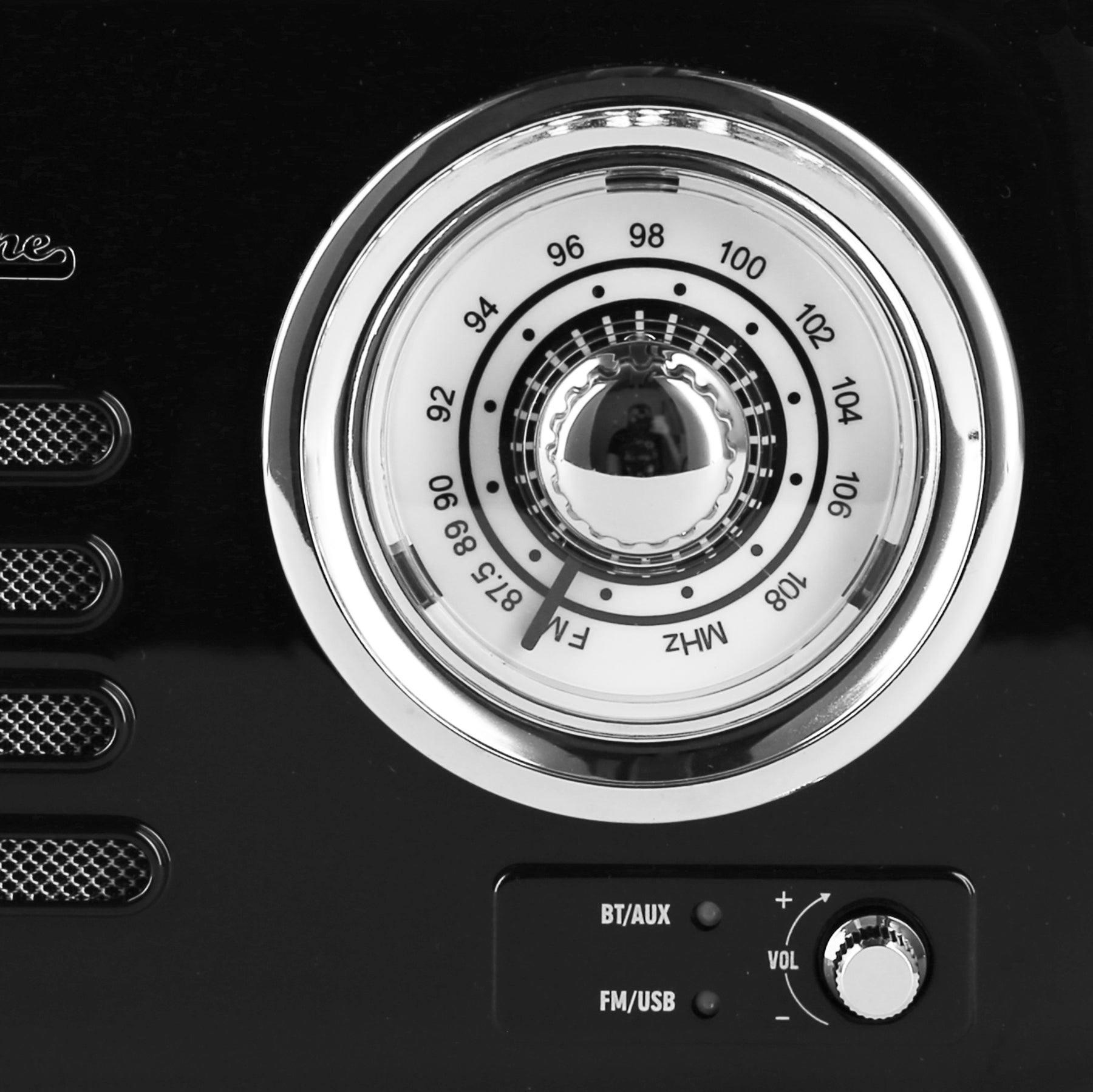 Radio chromée rétro Vintage Cuisine avec haut-parleur Bluetooth 2.0