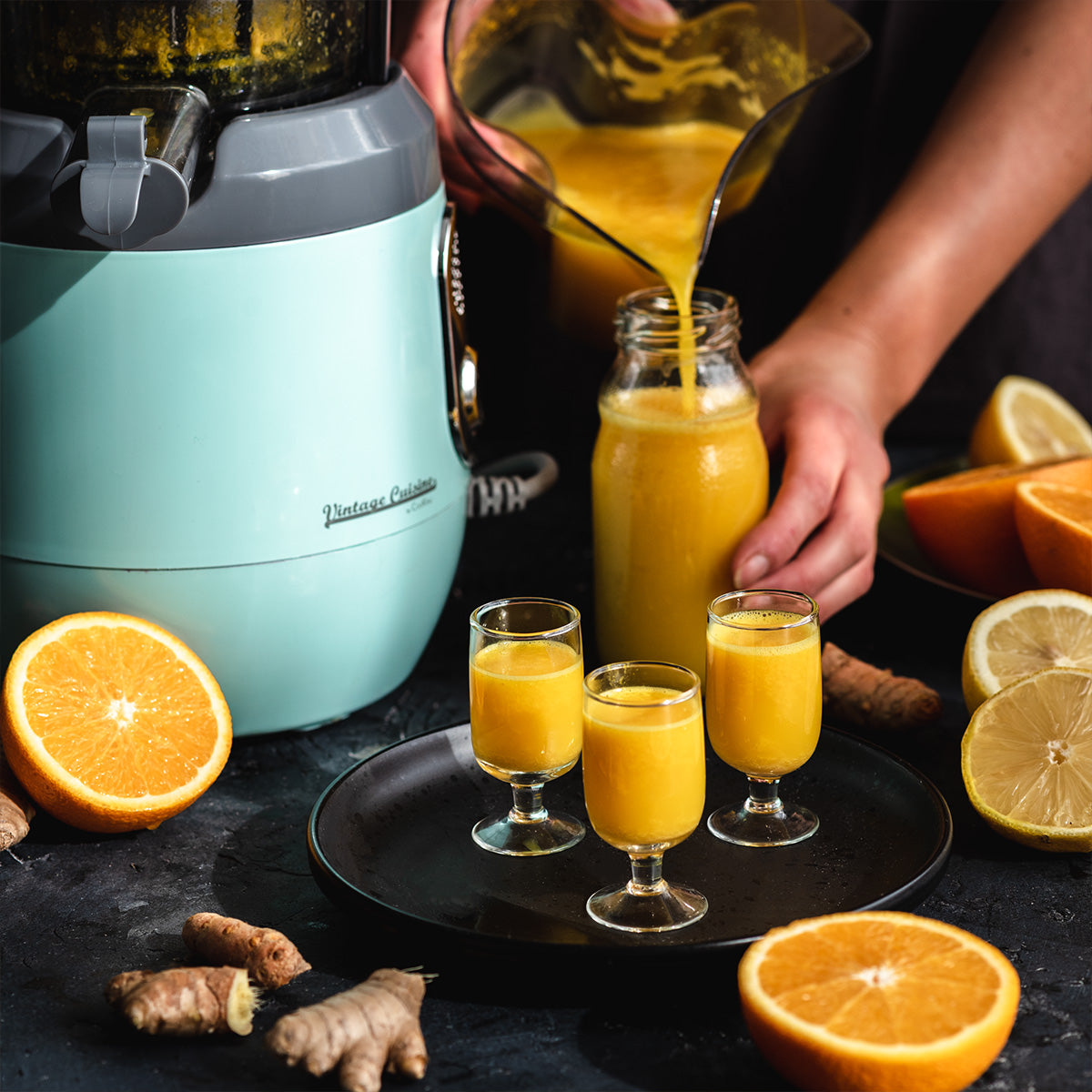 Extracteur de jus à basse vitesse rétro Vintage Cuisine