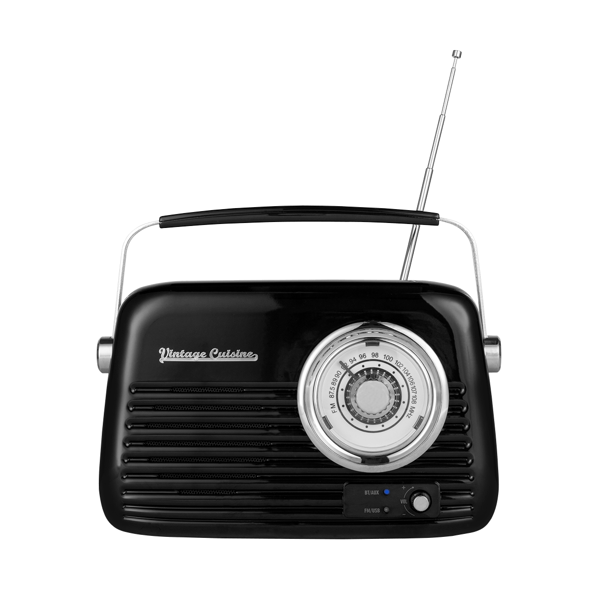 Enceinte Bluetooth Rétro Portable, Enceinte Radio FM avec Haut