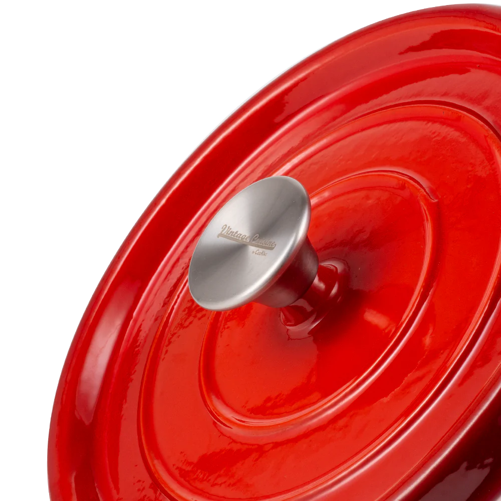 Marmites en fonte émaillée rétro avec couvercle 4,3l Vintage Cuisine