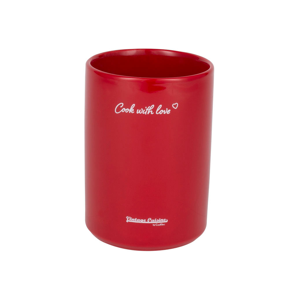Set Ustensiles de Cuisine + récipient rouge