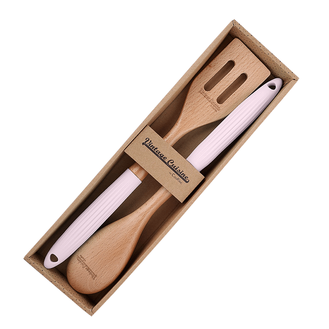 Set de Spatule et Cuillère Vintage Cuisine Rose